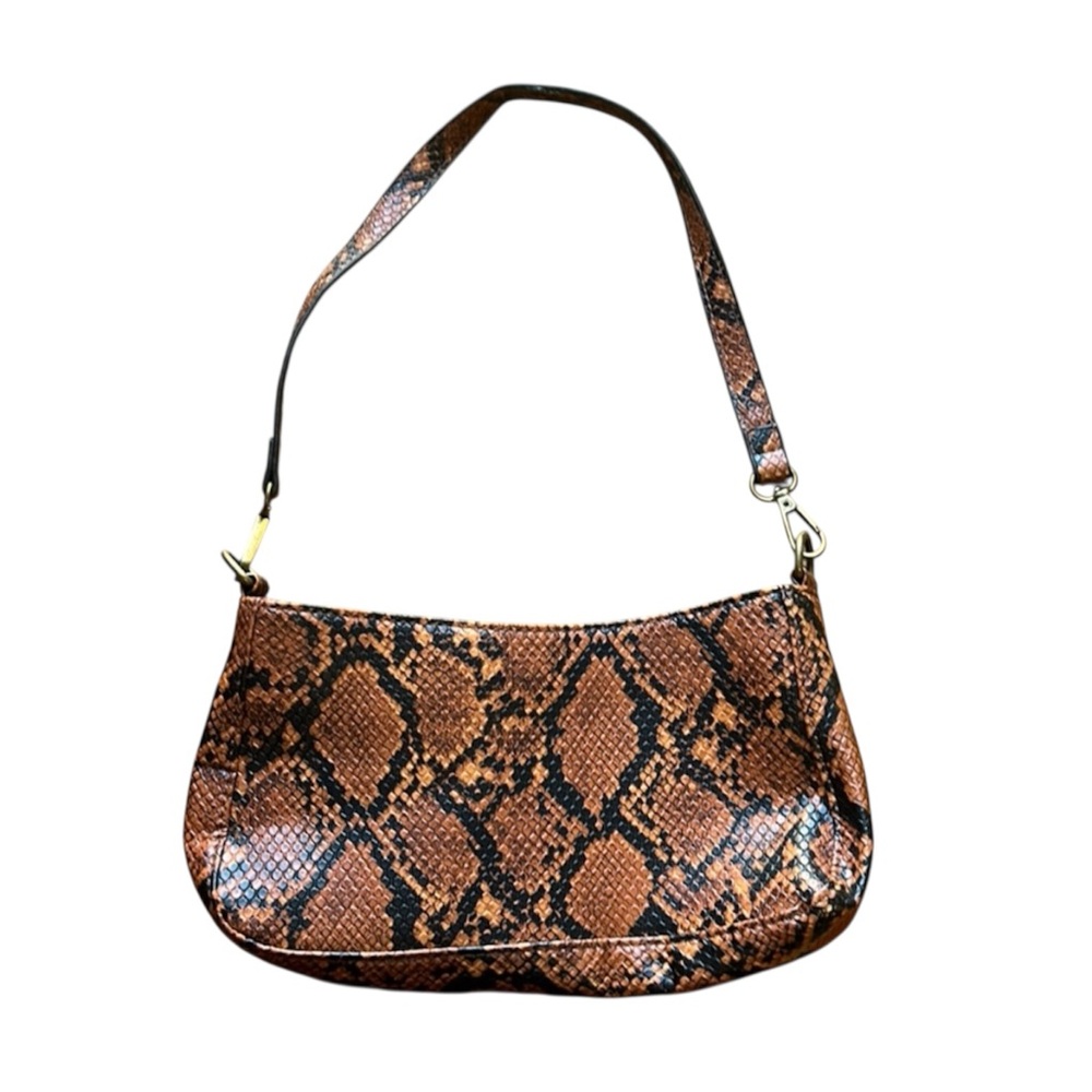 SHEIN Snakeskin Print Brown Mini Bag